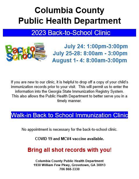 Back to School Clinic